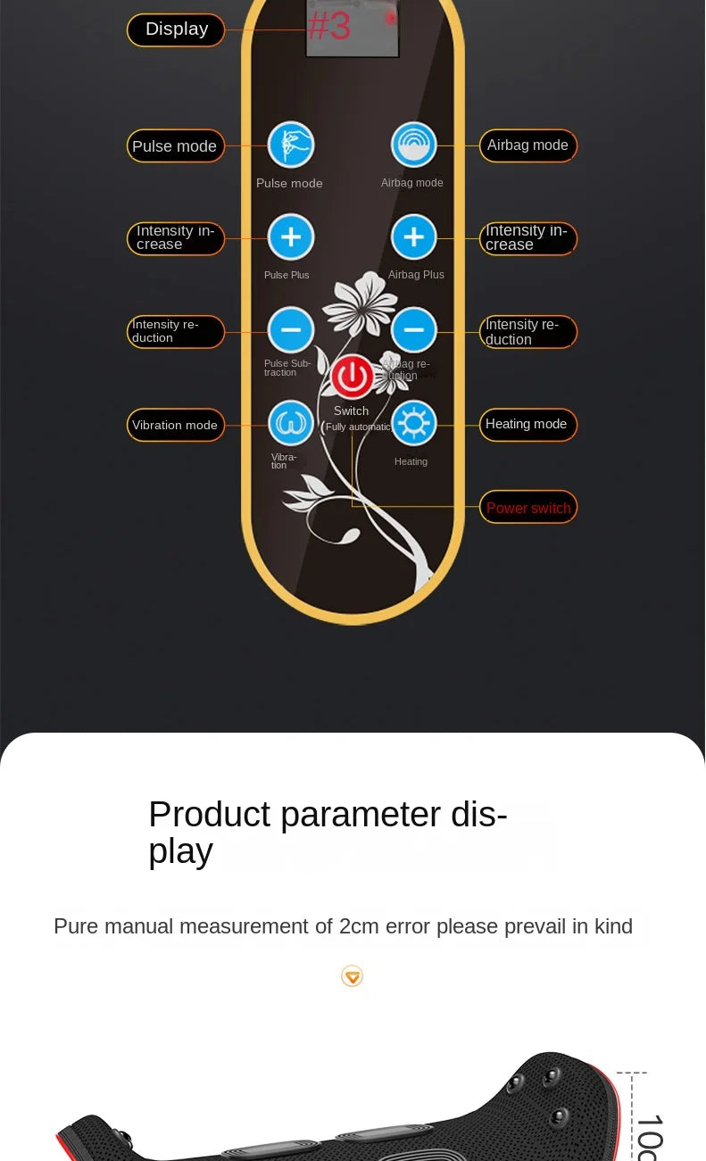Lumbar Massager Heating Pulse Stretching Hot Compress Magnet Vibration Massage Cushion